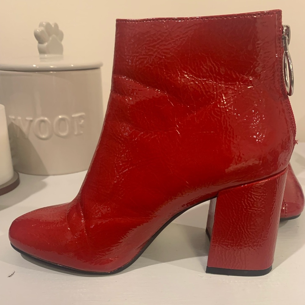 Red 2.5 inch booties